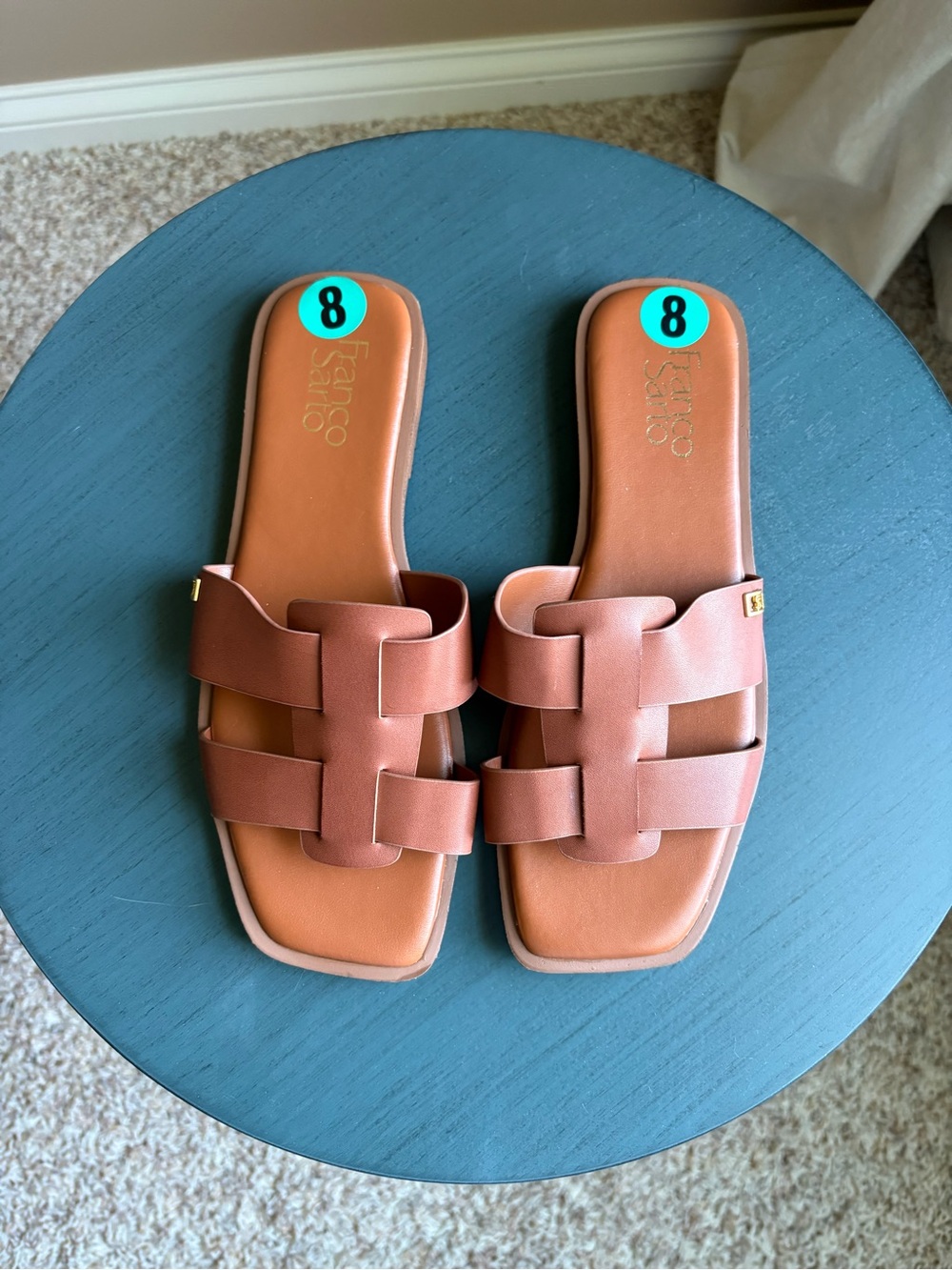 NWOT Franco Sarto Women's Brown Slide Sandals